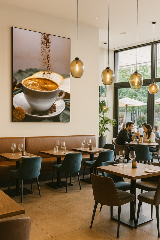 طباعة فنية للقهوة | لاتيه بنكهة القرفة مع كتاب وكعكات