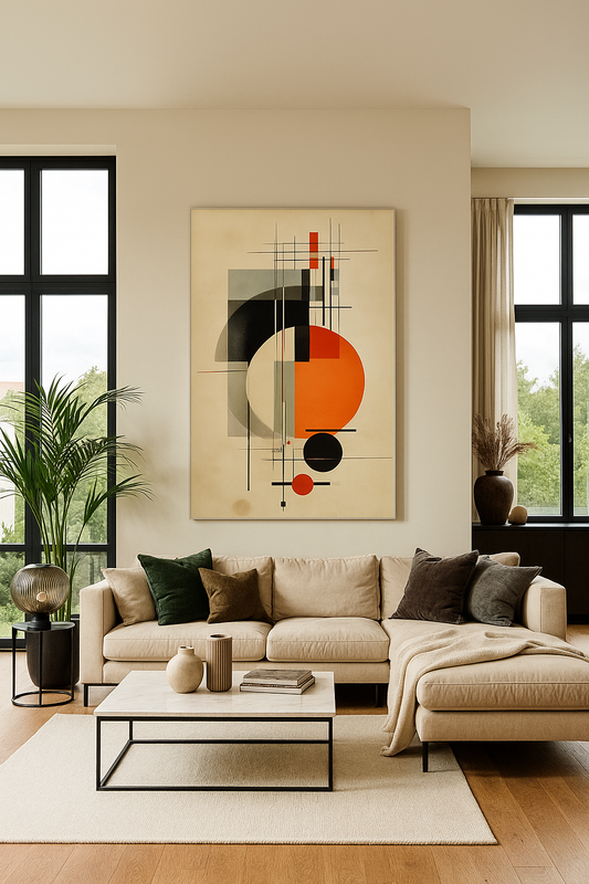"Concrete Sunrise" - Modern Abstract Art Print