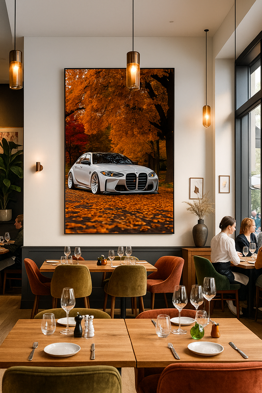 Impression d'art « Automne Drive » - BMW M3 G80