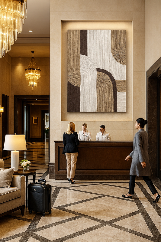 "Woven Serenity" - Abstract Textured Wall Art