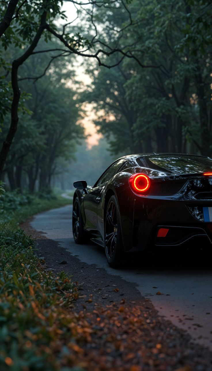 Impression d'art « Twilight Drive » - Ferrari 458