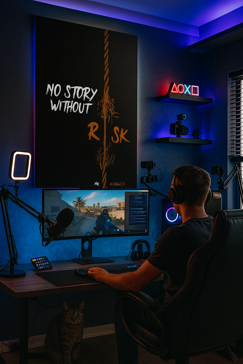 تي شيرت لا قصة بدون مخاطرة