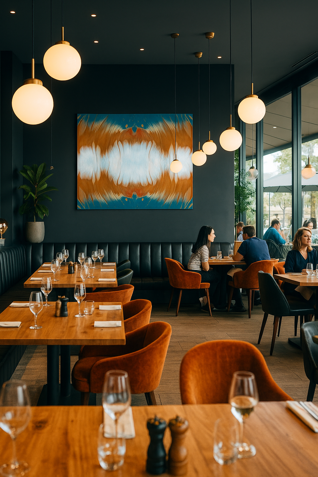 Sérénité océanique : Impression fluide abstraite | Ambiance côtière vibrante