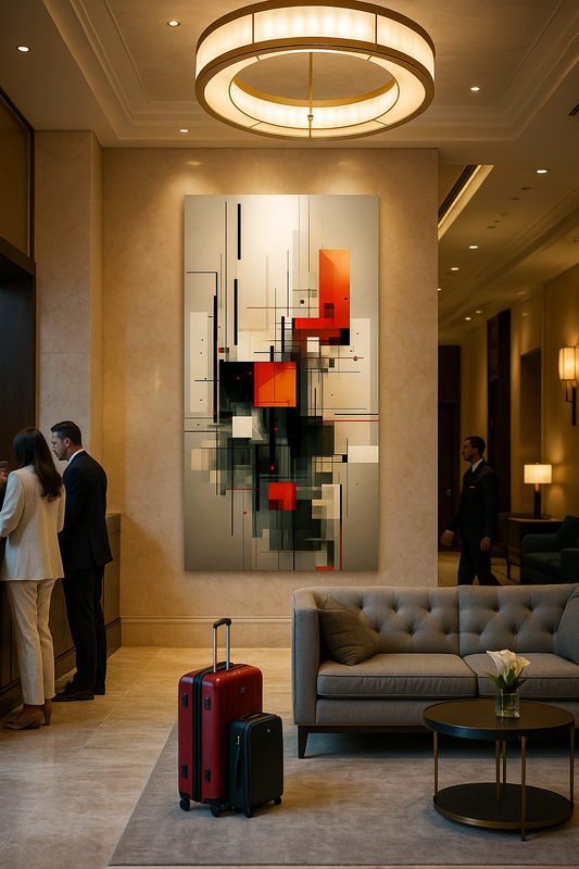 "التعقيد الحضري" - طباعة فنية هندسية تجريدية 