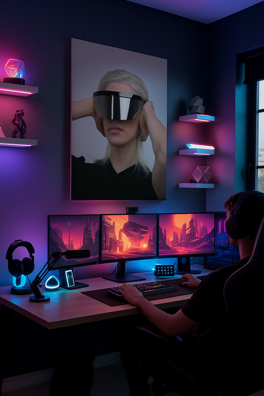 Vision du futur : Impression d'art futuriste | Esthétique minimaliste de science-fiction