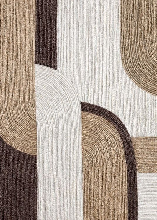 "السكينة المنسوجة" - لوحة جدارية تجريدية منقوشة 